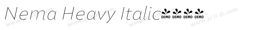 Nema Heavy Italic字体转换